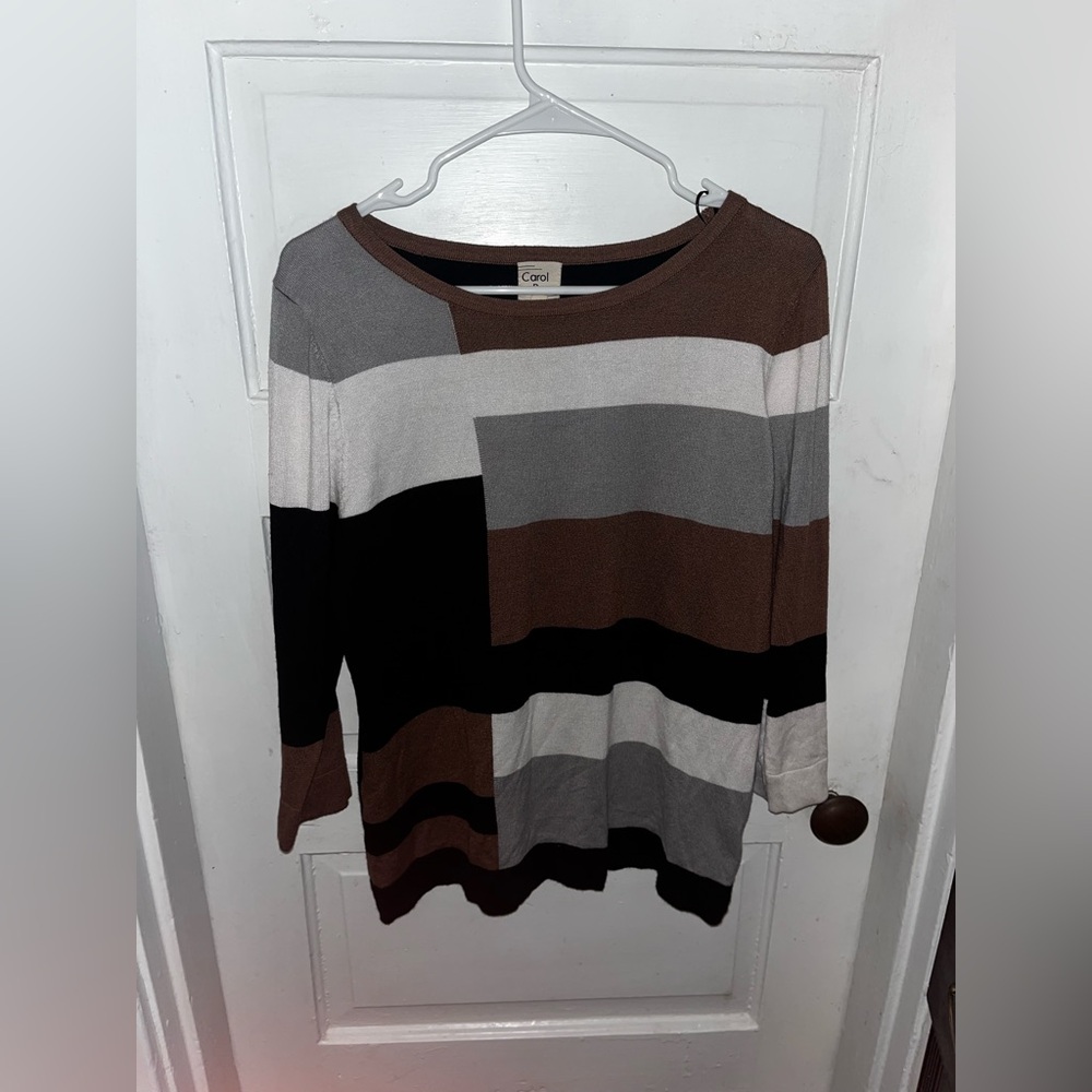 Carol Rose Color Block Sweater